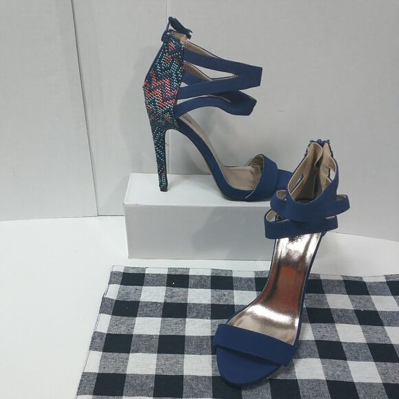 Charlotte Russe Blue Stiletto Heel  Size 10 - Picture 2 of 12